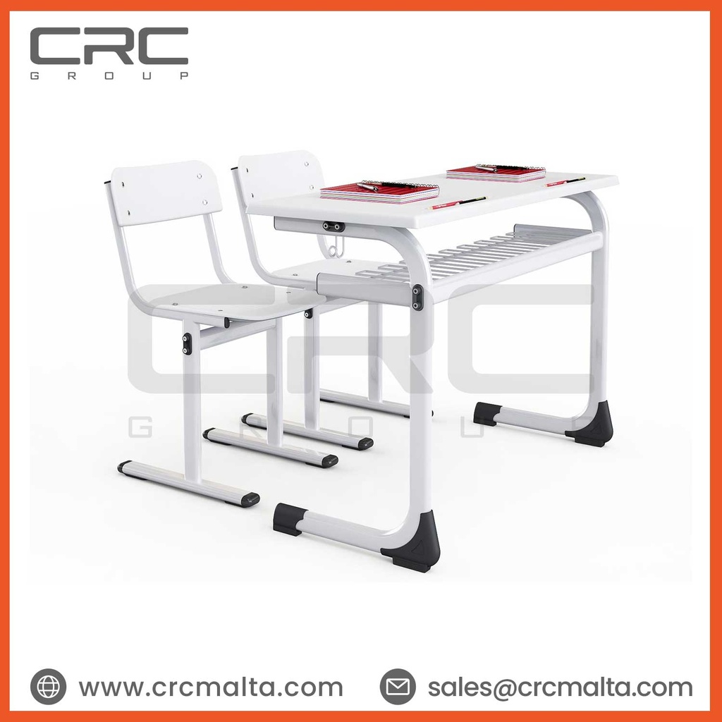 CRC Elegan Double werzalit desk top demount school desk D01-25136